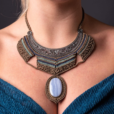 Collana Agata crazy-lace