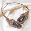 Collana con doppia pietra ossidiana